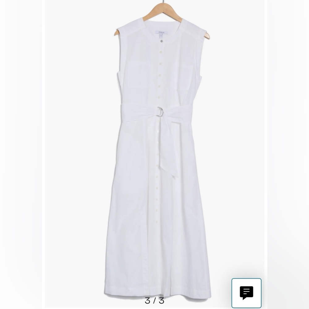 Brand new Dereck lam 10 Crosby Karina cap sleeve shirt  White Dress